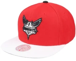 Charlotte Hornets Cardinal Red 2 Tone Scarlet/white Snapback - Mitchell & Ness