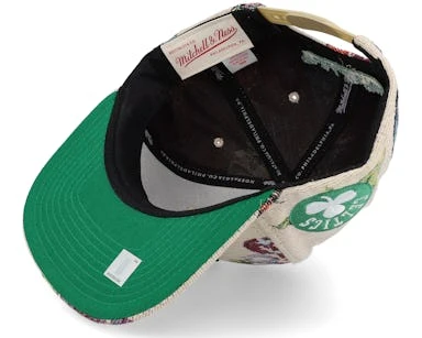 Boston Celtics True Tap Multi/Beige Snapback - Mitchell & Ness 5 Boston Celtics True Tap Multi/Beige Snapback - Mitchell & Ness – Image 5