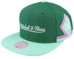 Pinscript Diamond Green Snapback - Mitchell & Ness