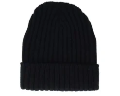 Chunky Ribbed Beanie Black Cuff - Beechfield