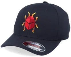 Red Paper Bug Black Flexfit - Origami