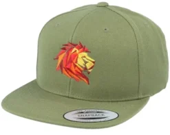Paper Alpha Lion Olive Snapback - Origami